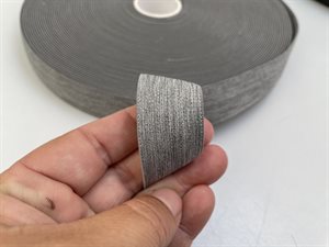 Boxershort / linning elastik - lys gråmeleret, 2,5 cm
